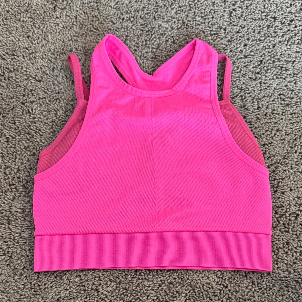 JoyLab Hot Pink High-Neck Sports Bra